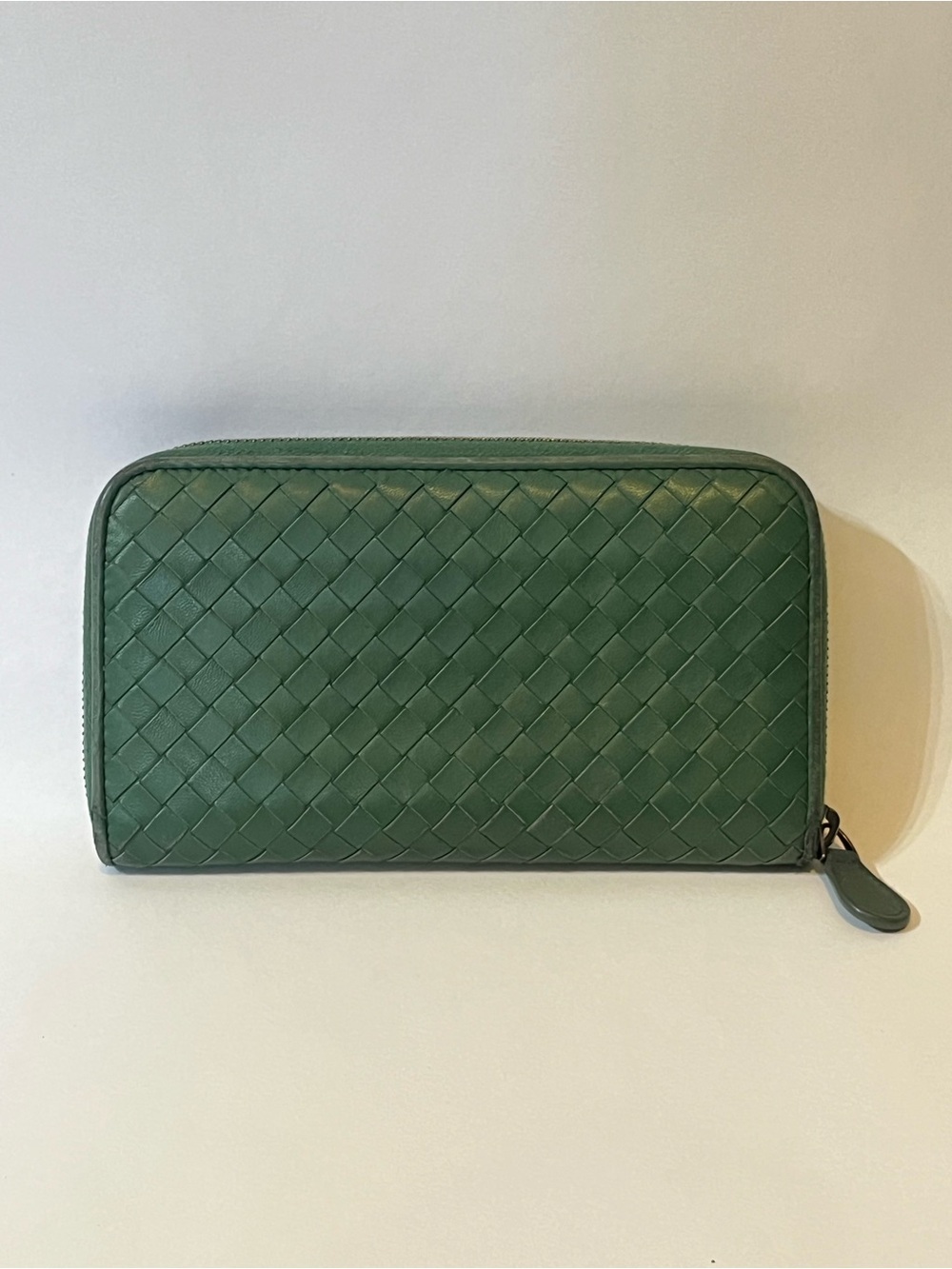 Bottega Veneta Intrecciato Zip Wallet Forest Green 🇮🇹